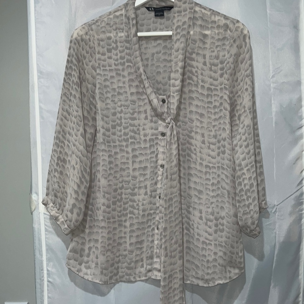 3/4 sleeve sheer top